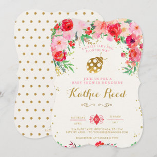 Invitation au Baby shower de Ladybug