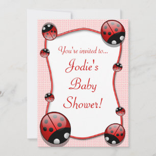 Invitation au Baby shower de Ladybug