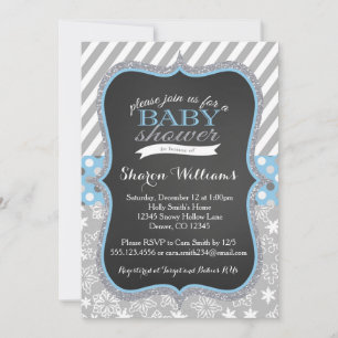 Invitation au Baby shower de l'hiver Snowflake Boy
