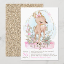 Invitation au Baby shower de Little Deer