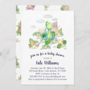 Invitation au Baby shower de Little Dinosaur