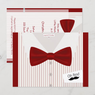 Invitation au Baby shower de Little Mister Bowtie