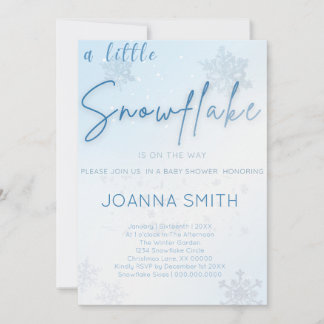 Invitation au Baby shower de Little Snowflake, hiv