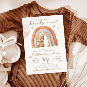 Invitation au Baby shower de l'ours de Boho   Bébé
