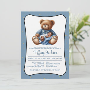 Invitation au Baby shower de l'ours de rêve