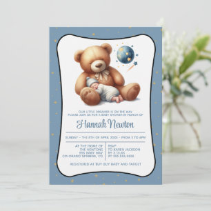 Invitation au Baby shower de l'ours de rêve