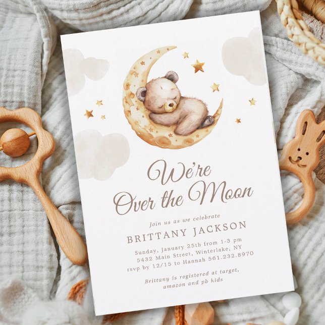 Invitation au Baby shower de l'ours en peluche sur (Créateur téléchargé)