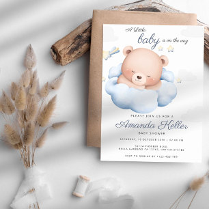 Invitation au Baby shower de l'ours nuageux