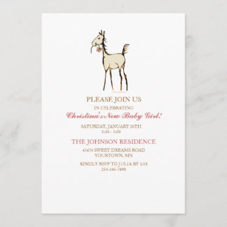 Invitation au Baby shower de nourriture du Cheval 