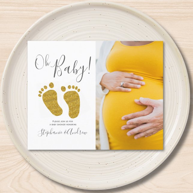 Invitation au Baby shower de Parties scintillant d (Créateur téléchargé)