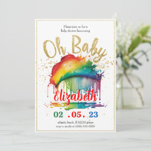 Invitation au Baby shower de Parties scintillant R