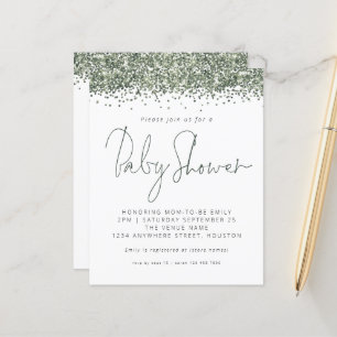 Invitation au Baby shower de Parties scintillant v