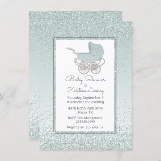 Invitation au Baby shower de Parties scintillant v
