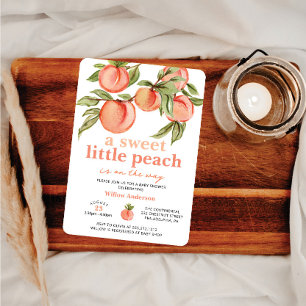 Invitation au Baby shower de pêche douce