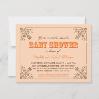 Invitation au Baby shower de pêche Vintage