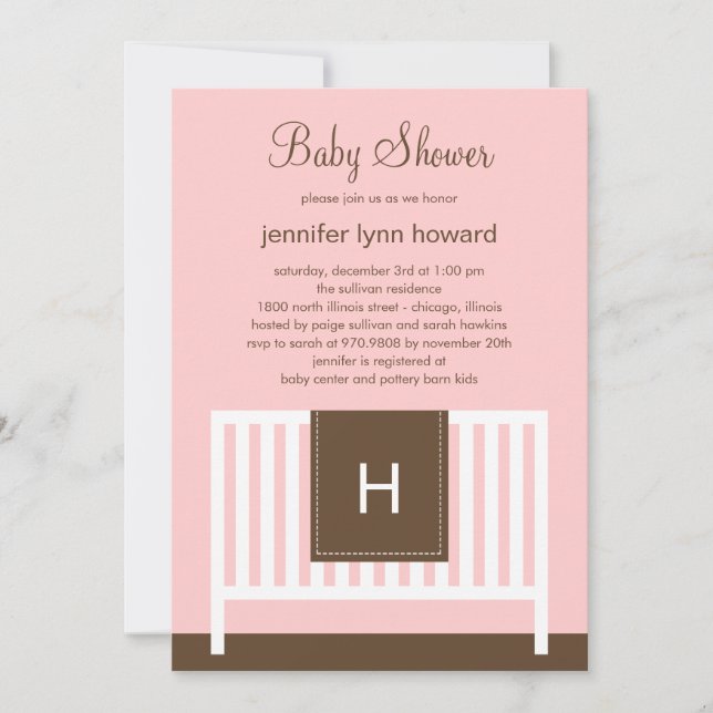 Invitation au Baby shower de pépinière moderne (ro (Devant)