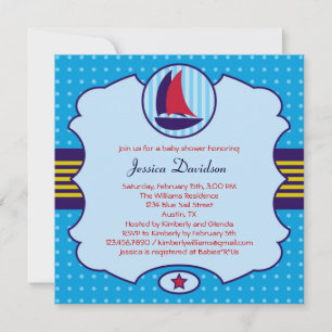 Invitation au Baby shower de plaisancier