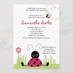 Invitation au Baby shower de printemps de Little L