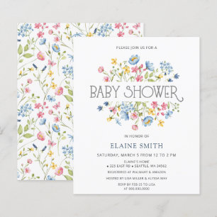 Invitation au Baby shower de printemps des Fleurs