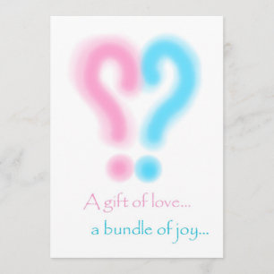 Invitation au Baby shower de révélation de genre