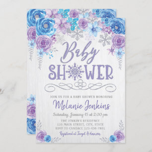 Invitation au Baby shower de Snowflake de Winter W