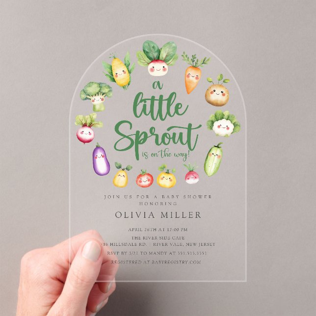 Invitation au Baby shower de Sprout doux (In situ (ordinateur de poche))