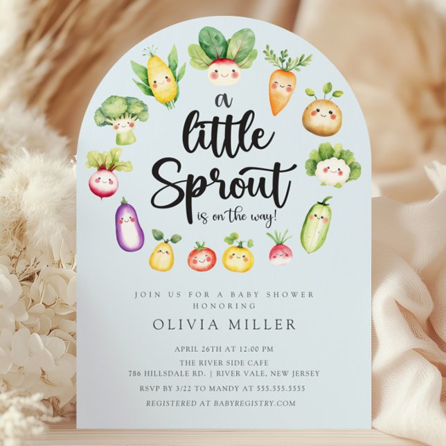 Invitation au Baby shower de Sprout doux (Créateur téléchargé)