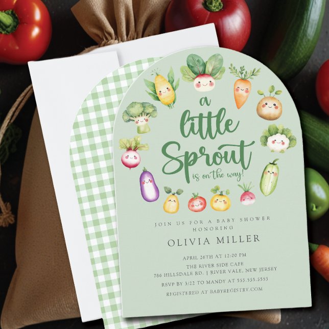 Invitation au Baby shower de Sprout doux (Créateur téléchargé)