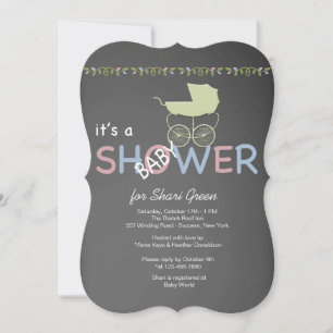 Invitation au Baby shower de tableau de bord