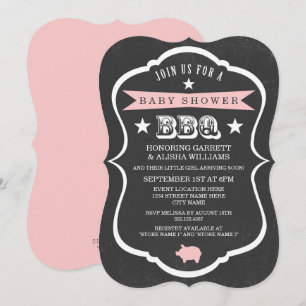 Invitation au Baby shower de tableau de bord / Fil