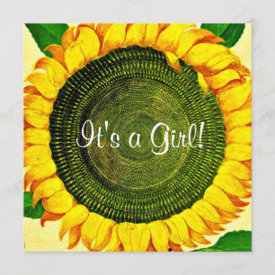Invitation au Baby shower de tournesol