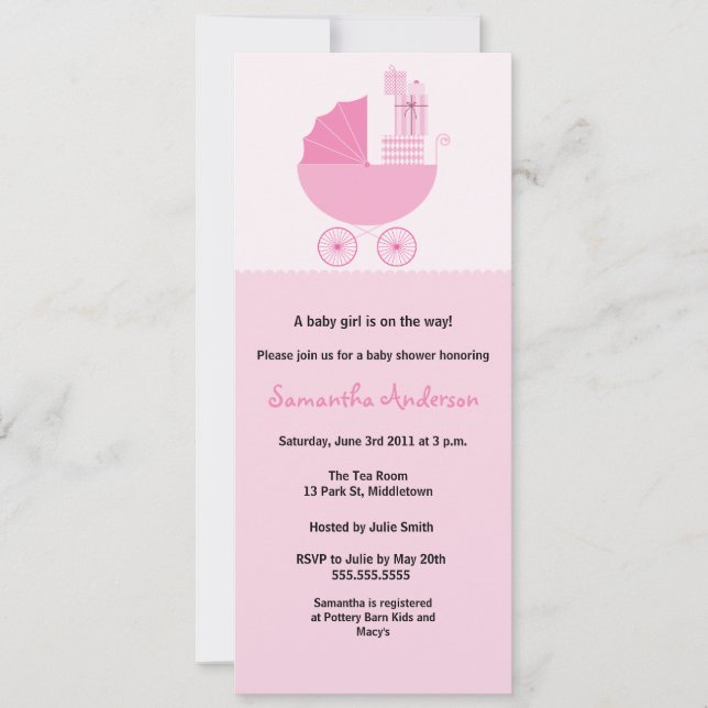 Invitation au Baby shower de transport chic - Fill (Devant)