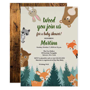 Invitations Faire Part Animaux De Foret Zazzle Fr