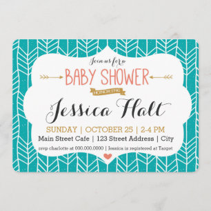 Invitation au Baby shower des Bohos tribaux