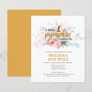 Invitation au Baby shower des couples Citrouilles