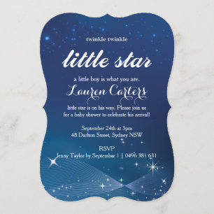 Invitation au baby shower des étoiles Twinkle