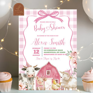 Invitation au Baby shower des jumeaux de la Vache