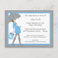 Invitation Au Baby shower Des Magasins Bleus Et Gr