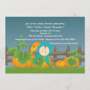 Invitation au Baby shower des petits Citrouilles