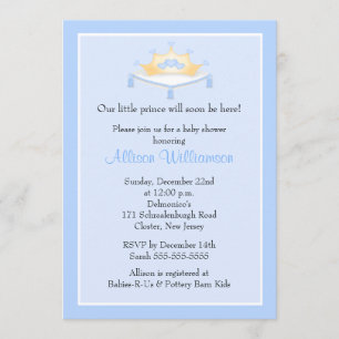 Invitation au Baby shower des petits-garçons de Pr