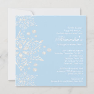 Invitation au Baby shower des Snowflakes d'hiver