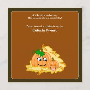 Invitation au Baby shower d'Halloween 5 Citrouille