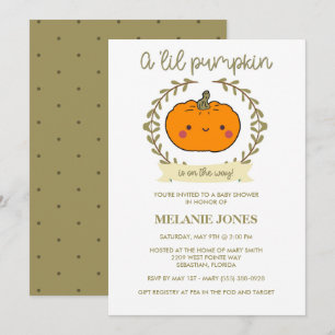 Invitation au Baby shower d'Halloween d'automne de