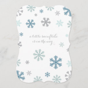 Invitation au Baby shower d'hiver de Snowflake