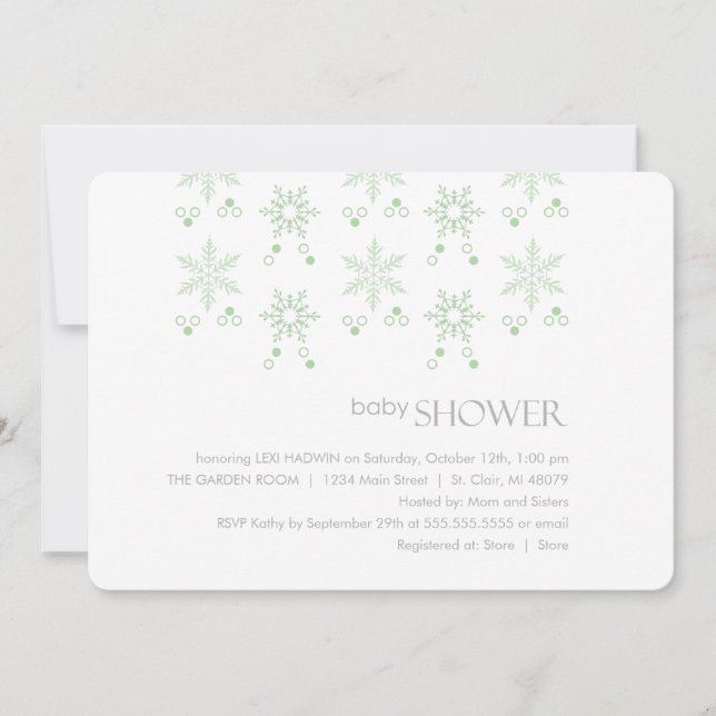 Invitation au Baby shower d'hiver| Neutre (Devant)