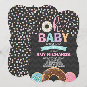 Invitation au Baby shower Donut Ne Sprinkle Douche