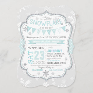 Invitation au Baby shower d'Parties scintillant de
