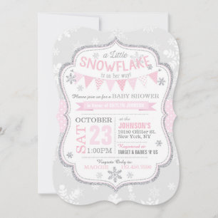 Invitation au Baby shower d'Parties scintillant de