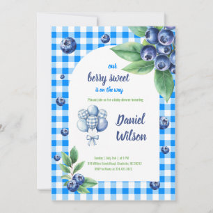 Invitation au Baby shower du bleuet