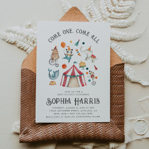 Invitation au Baby shower du Carnaval   Douche cir